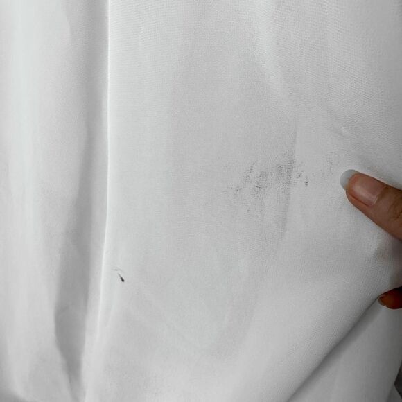 Vintage White Pink Beaded Strapless Bodycon Maxi Prom Dress Size S/M - Picture 7 of 8